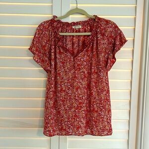 Max Studio Sz M Floral Top